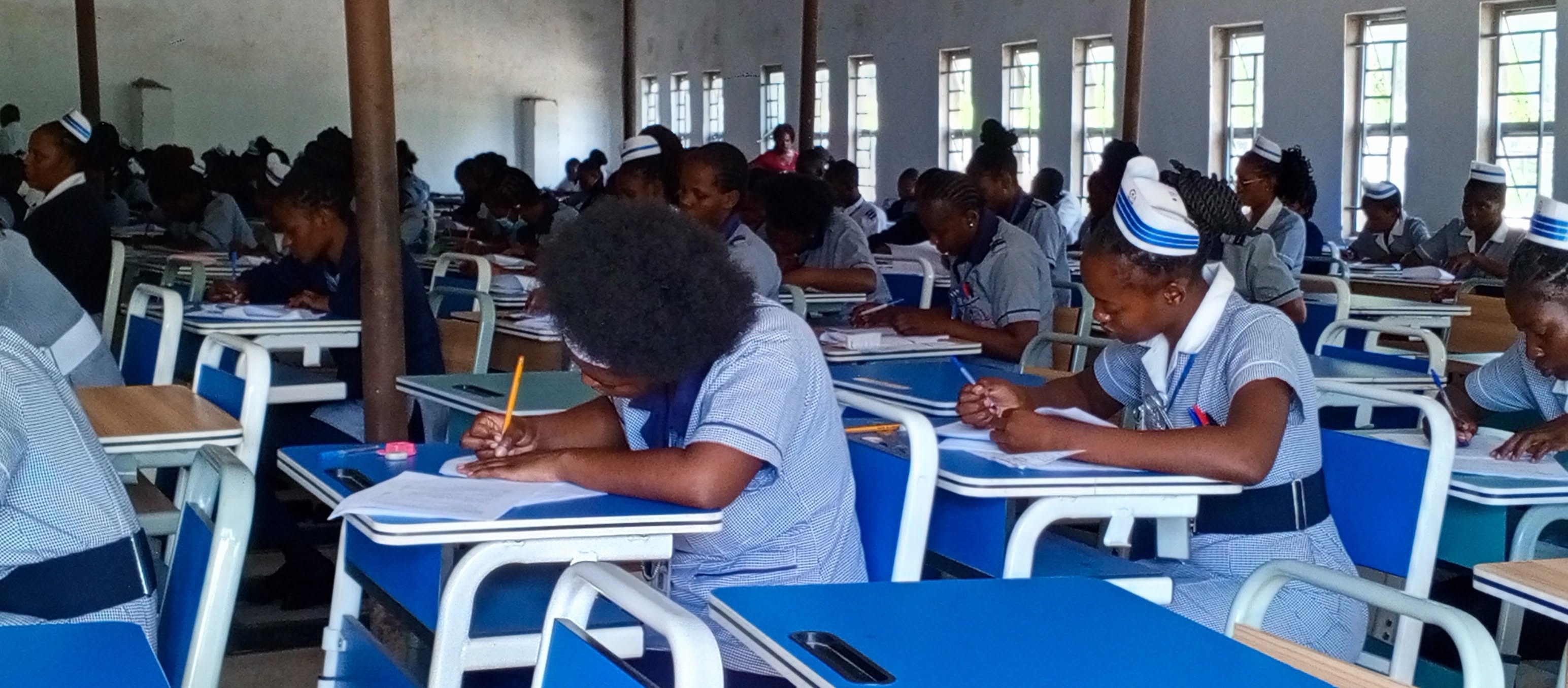Nursing students learning in class
