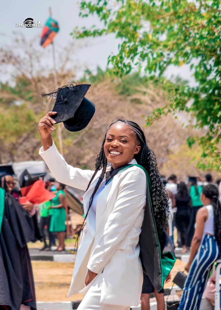 Graduate celebrating achievement