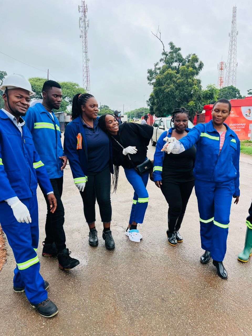 Students taking part in public-health fieldwork
